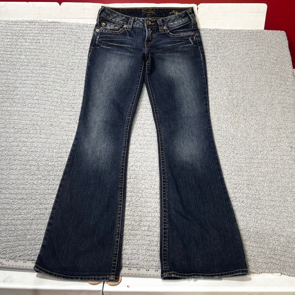 Silver Jeans Aiko Bootcut Low Rise 28 Dark Wash Blue Y2K Vintage Grunge McBling